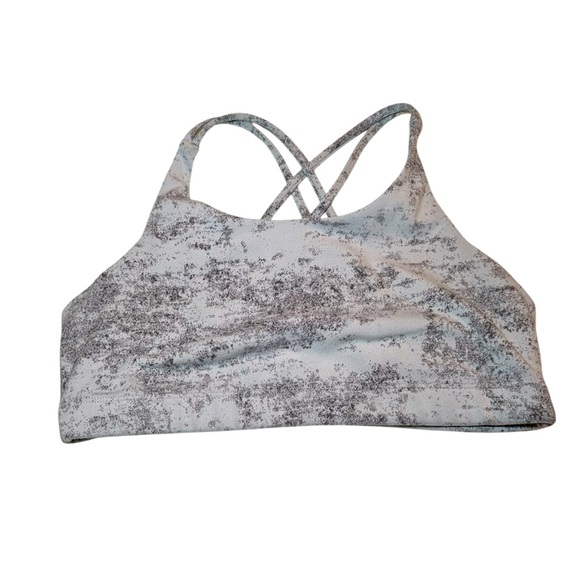 ATHLETA GIRL UPBEAT‎ TEXTURED SPORTS BRA IN FOG GRAY SIZE XXL 16 - Picture 1 of 7
